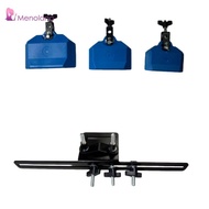 [Menolana] 3 Pieces Drum Cowbells with Stand Assorted Sizes Cowbell Set Black