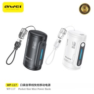 Awei Pocket Capsule Charging Treasure 3c Certified Mini Fast Charge Comes with Buckle Data Cable Pow