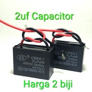 2 Pcs 2uf 450v Fan Capacitor 2uf