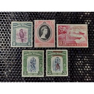 North Borneo Mint Stamps Mix Year 5 pcs | Setem Lama North Borneo Malaya