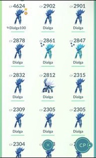Pokemon GO 帝牙盧卡 帕路奇亞 特招（可升滿Lv50)