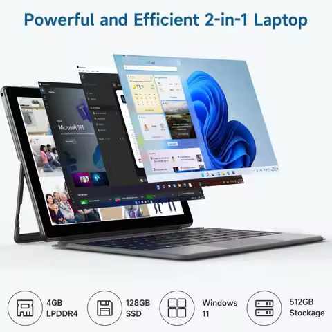 2 in 1 Windows 10 Tablet PC 10.1 Inch 4GB RAM 128GB ROM iWORK 20 Touchscreen 1920×1200 IPS Intel Cel