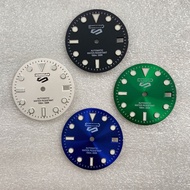 New Style NH35 Dial 28.5mm Green Luminous Diving Watch NH36/4R35/4R36 Subtitle Watch Accessories