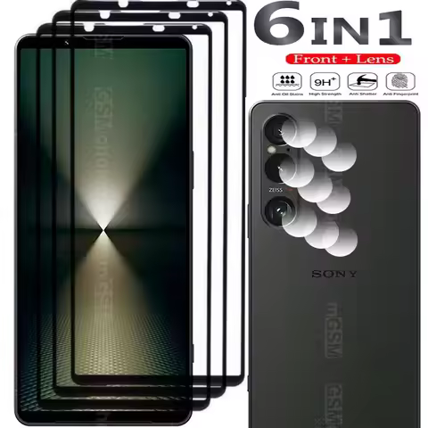 Full Cover Tempered Glass For Sony Xperia 1 VI 5G 2024 Screen Protector with HD Lens Protector On Xp