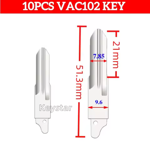 Autokeystar Wholesale 10pcs/lot VAC102 Car Key Blank Folding Flip Remote Duplicate Blade With Hole f