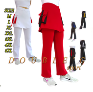 CELANA ROK OLAHRAGA WANITA/Celana Senam Rok Kantong Kombinasi Merah Putih/Celana Rok PDL/Celana Rok 