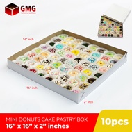 GMG White Party Pack Pizza Pastry Pie Kakanin Mini Donuts Box 16 x 16 x 2 inches (10 sets)