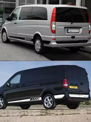 3Pcs Car Stickers For Mercedes Benz Vito V Class Viano W638 W639 W447 Marco Polo EQV Camper Van Viny