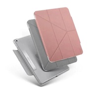 UNIQ Camden 抗菌磁吸設計帶支架多功能極簡透明保護套 iPad 10.2吋（2021）粉_廠商直送