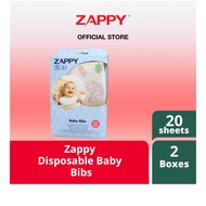 Zappy Disposable Baby Bibs 20 pieces x 2 box