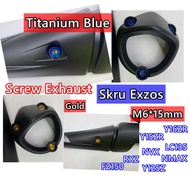 Screw Skru Exhaust Exzos Muffler Cover End Cap YAMAHA Y125Z LC135 Y16ZR Y15Z SRL RXZ EXSOZ UMA ESPAD