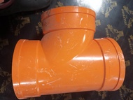 tee 8x8 good quality thick sanitary Pvc orange