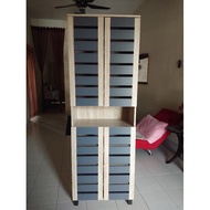 STARS 4 door high wooden shoe cabinet / storage cabinet / rak kasut murah / rak kasut kayu bertutup / almari kasut ikea