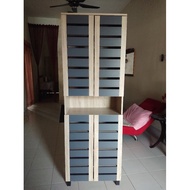 STARS 4 door high wooden shoe cabinet / storage cabinet / rak kasut murah / rak kasut kayu bertutup 