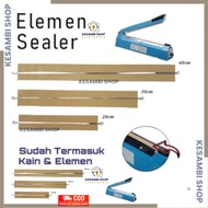 Heating element | FABRIC+WIRE | PLASTIC PRESS SEALER ELEMENT | ELEMENT IMPULSE 20/ 30/ 40cm
