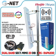 Ruijie RG-RAP62-OD AX 3000 MBPS 6 Wifi Hotspot Package Plus Mimo Dual Band GNet 20 dBi 2.4 & 5.8 GHz