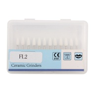 12Pcs Dental Flame White Stone Polishing FG Burs Abrasion Point Bur Fit High Speed Handpiece 1.6mm D