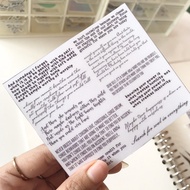 Quotes and poetry stickers/ journal stickers/ journal stickers