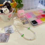 Offwhite Crystal Tulip Phone Ring Phone Lanyard Airpods Lanyard Key Lanyard Phone Ornament Phone Acc