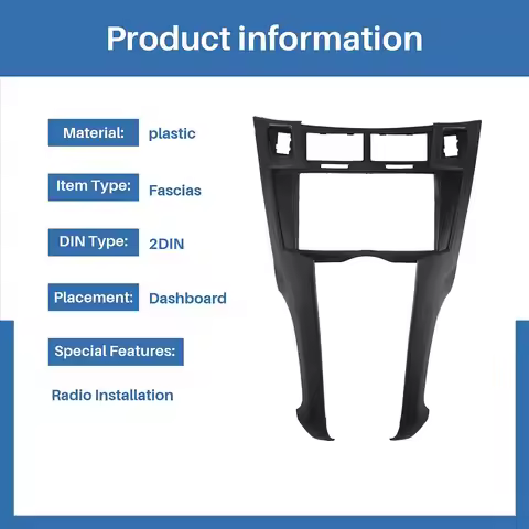 Super Sale Car Radio Fascia Trim Kit, 2 Din Dash Panel DVD Frame Install Kit for Toyota Yaris Vitz P