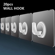 30x Transparent Wall Hooks Hangers Self Adhesive Door Wall Hanger Hooks Suction Heavy Load Rack for 