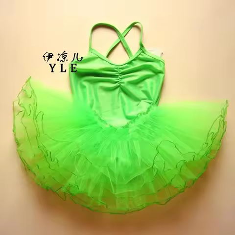 Enfant Ballet Ballerina Tutu Dress Suspenders Kids Dance Costume