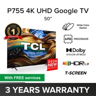 2024 TCL P755 AI  Smart TV  Eye Care Version 4K TV 50 inch  | Google TV | Dolby Atmos and Vision