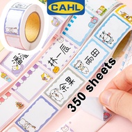 350sheets/roll Self-adhesive paper mark name sticker children's waterproof  Student write name book distinguishing name sticker