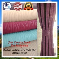 Kain Langsir Blackout Bunga Timbul 126''/ Curtain Sunblock Embossing Cloth 80%~95% MELLFLYOUS