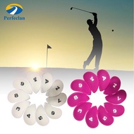 Perfeclan 10 Pieces Golf Irons Headcover Set Protector Guard 3 4 5 6 7 8 9 A SW PW Golf protector He