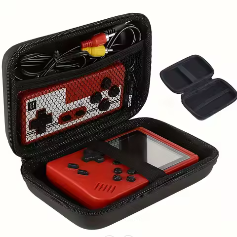 Handheld Game Console Carrying Case, Protective Travel Retro Mini Player Box For Charging Cable, Ear