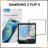 Kính cường lực Samsung Z Fold 5 / Z Flip 5 / Fold 4 trong suốt full màn hình chính hãng KUZOOM
