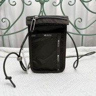 日本 LeSportsac 灰啡色尼龍布 Essential CROSSBODY PHONE CASE 斜咩袋