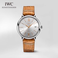 Iwc (IWC) Watch IWC) Watch IWC Series Automatic Wrist Watch 37 Mechanical Watch IWC Watch Female Silver Plated/Light Brown