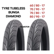 TYRE TUBELESS BUNGA DIAMOND 60/80-17 70/90-17 70/80-17 80/90-17 TUBELESS TYRE MOTOR