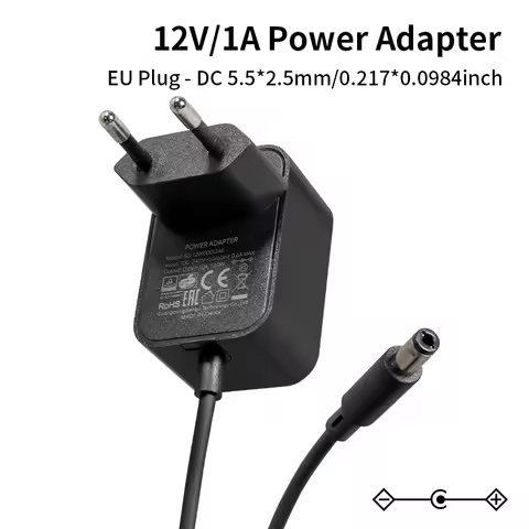 DC12V 1A power adapter 12W AC power adapter suitable for small household appliances AC100-240V to DC