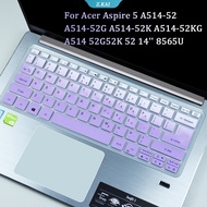 For Waterproof Keyboard Membrane Acer Aspire 5 A514-52 A514-52G 14 Inch Skin Silicone Case A514-52K A514-52KG A514 52G52K ​​52 8565U Laptop [ZK]