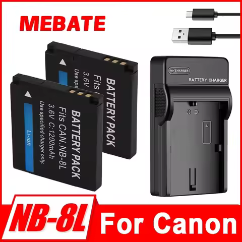 3.7V 1200mAh NB-8L NB 8L NB8L Li-ion Digital Camera Battery + Charger For Canon PowerShot A3300 A320