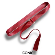 iCONiC RED NYLON BELT #5394 เข็มขัดแฟชั่น เชือกสังเคราะห์ ทอลาย หัวโลหะ ขนาด กว้าง 4CM ยาว140CM เข็ม