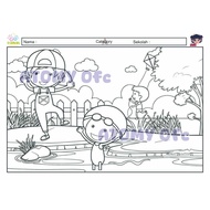 CHILDREN'S COLORING PAPER - CUSTOM -JIMA C - A4 SIZE
