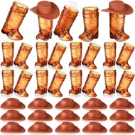 10 Sets Mini Cowboy Boot Shot Glass Cowgirl Party Supplies Western Mugs for Cowboy Cowgirl Decoratio