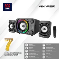 Vinnfier ECCO 7 BTU 2.1 Bluetooth Karaoke Speaker USB Powered 50W Max USB Pendrive FM Radio Micro SD