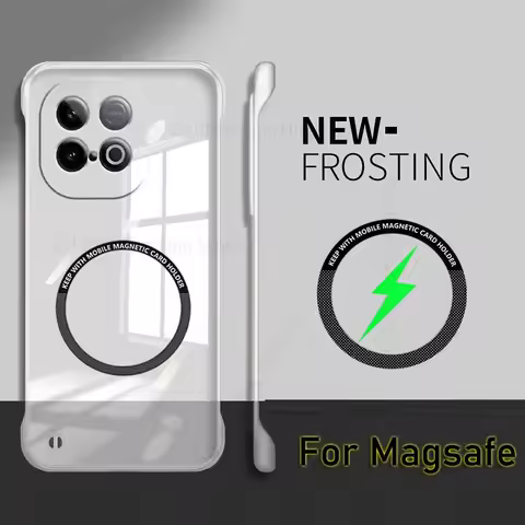 For vivo iQOO Z10 Turbo Pro For Magsafe Magnetic Matte Frameless Case iQOO Z9 Turbo Plus Wireless Ch