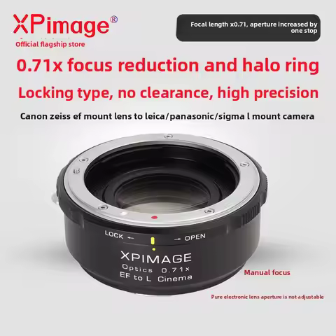 XPimage EF-L 0.71X Defocus and Brightening Adapter Ring Adapt Canon EF EOS Lens to Leica L CL TL Pan