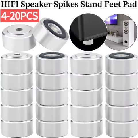 4-20Pcs HIFI Speaker Spikes Stand Feet Pad Aluminum Alloy Shock Absorbing Foot Pad Isolation Absorb 