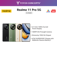 [New Arrival] Realme 11 Pro 5G (8GB+256GB) | Mediatek Dimensity 7050 | 6.7-inch 120Hz Curved Vision Display | 5000mAh Battery - Original Realme Malaysia Warranty