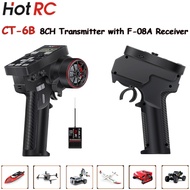 HOTRC CT-6B 8CH Transmitter Remote Controller 2.4Ghz Radio CT6B with F-08A Receiver For RC Model Car