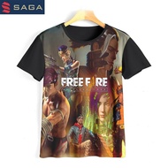SAGA Free Fire Kids T-Shirt, Cartoon Tv Animation Shirt, 3D Game Shirt, Free Fire 04Ff003 for Ages 1