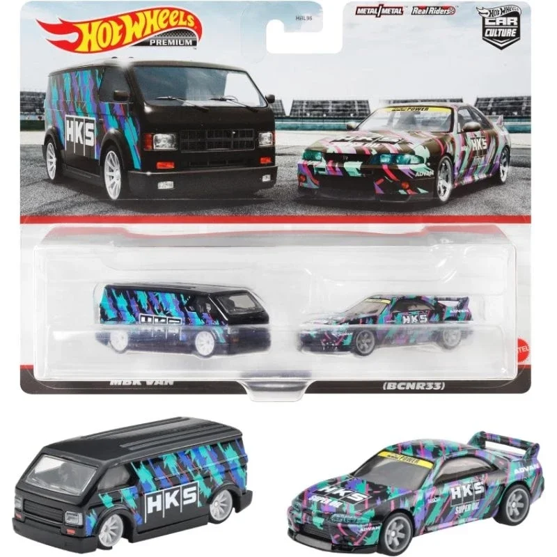 [oy toys] Hot Wheels Twin Pack HKS MBK Van vs Nissan Skyline GTR R33