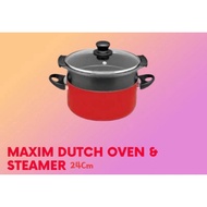 Dutch Oven & Steamer Pot Maxim 24cm *Julput07